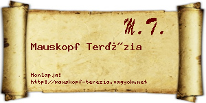 Mauskopf Terézia névjegykártya